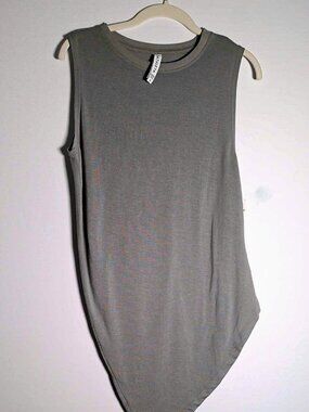 NWT Athleta Cloudlight Restore Tank Top S Celadon Green Asymmetrical Modal
